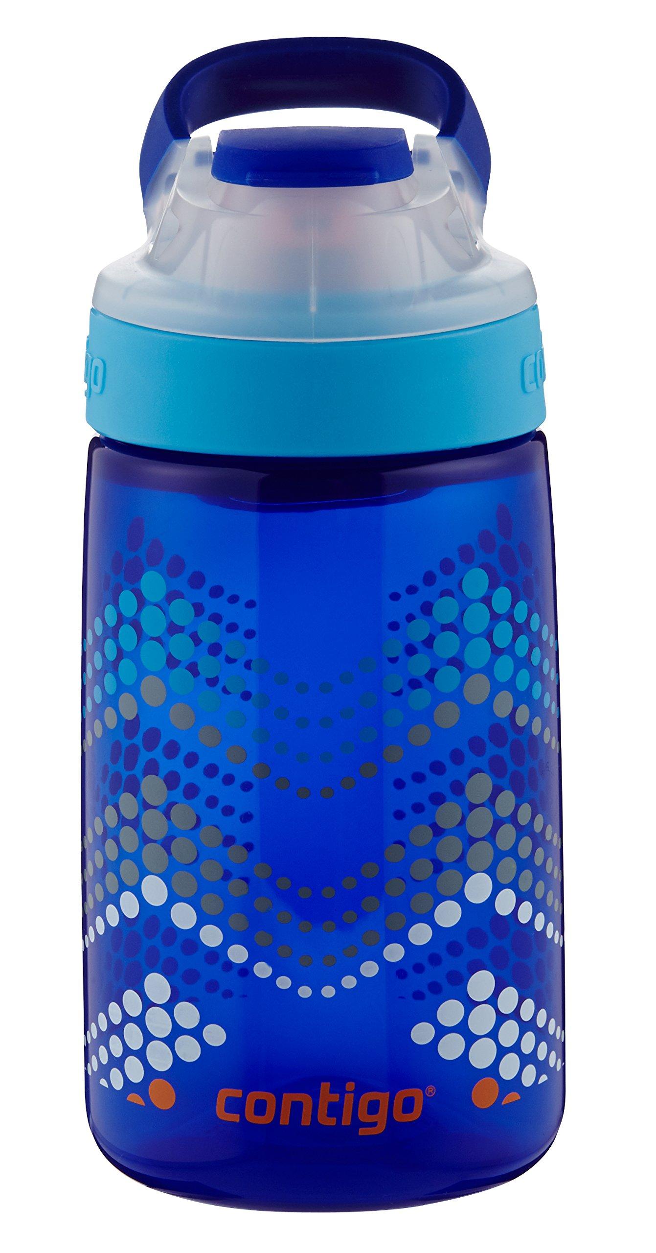 Contigo AUTOSEAL Gizmo Sip Kids Water Bottle, 14 oz, Sapphire Bubble