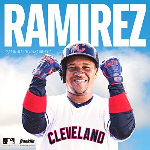 Franklin Sports Adult MLB CFX Pro Batting Gloves, Pearl/Navy, X